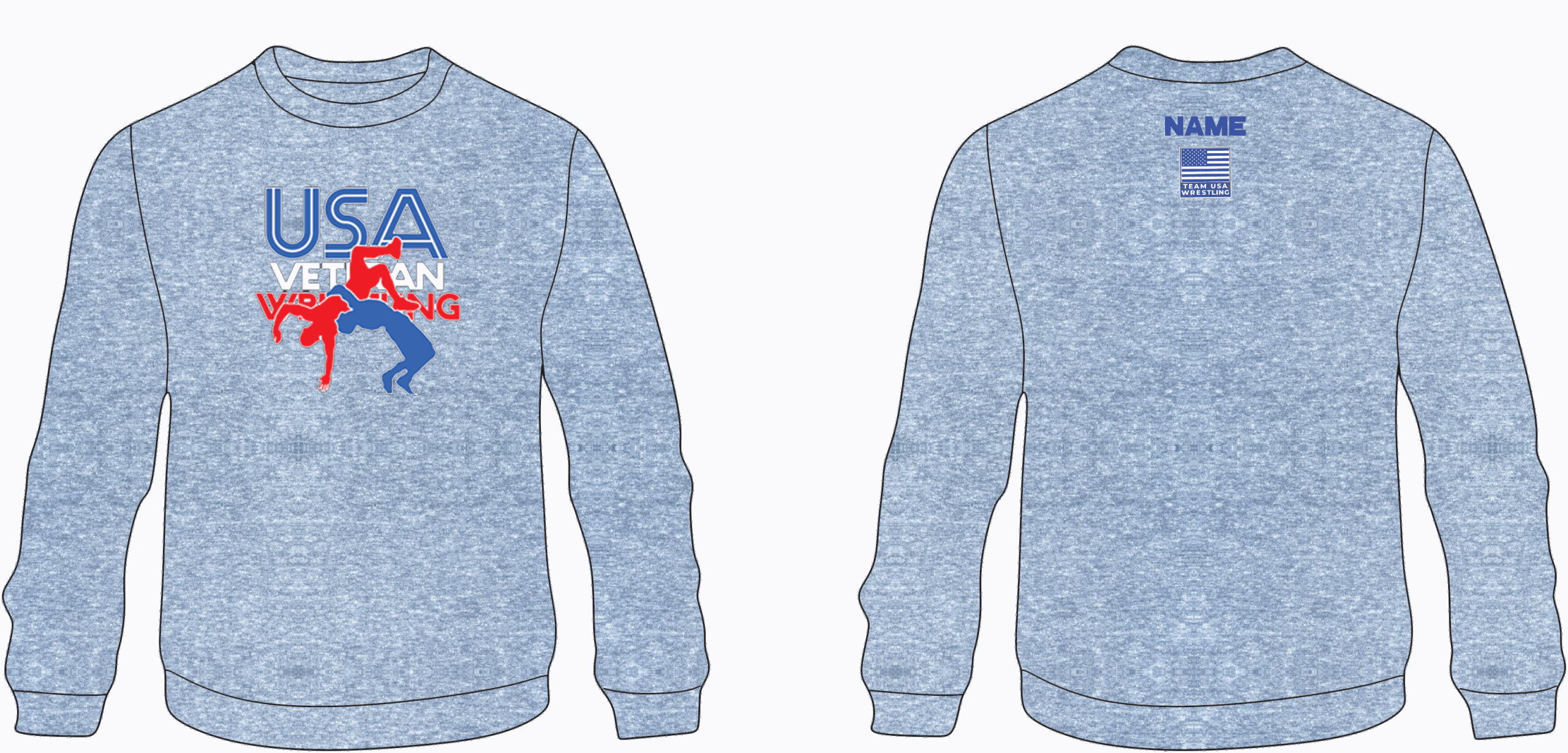 Customized USA Veteran Wrestling Performance Sweatshirt